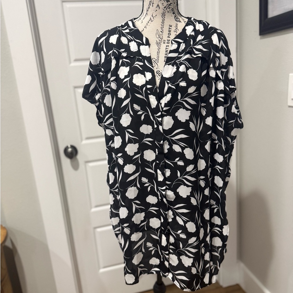 Cooper & Ella Monochrome Floral Dress